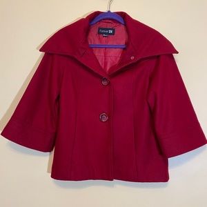 Red wool coat